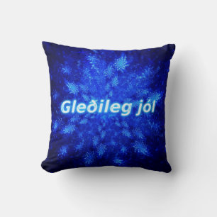 Gleðileg jól - Snowburst Throw Pillow