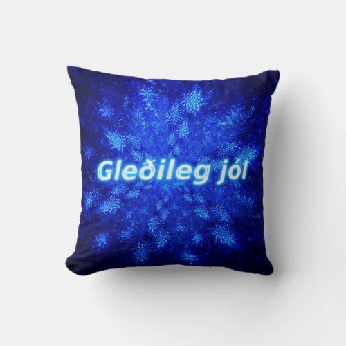 Gleileg jl _ Snowburst Throw Pillow