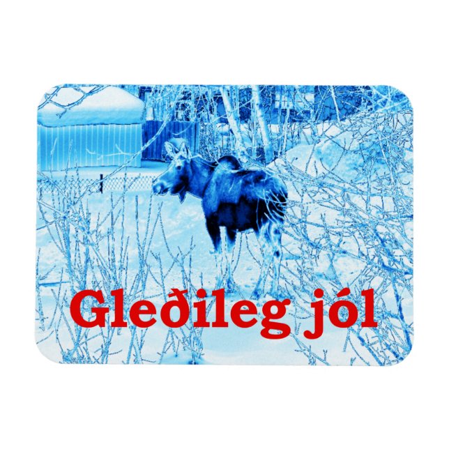 Gleðileg Jól - Urban Moose Magnet (Horizontal)