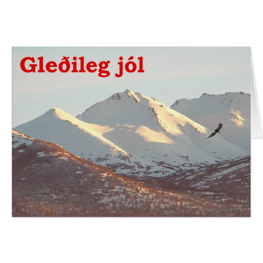 Gleðileg Jól - Winter Eagle Cards (Front Horizontal)