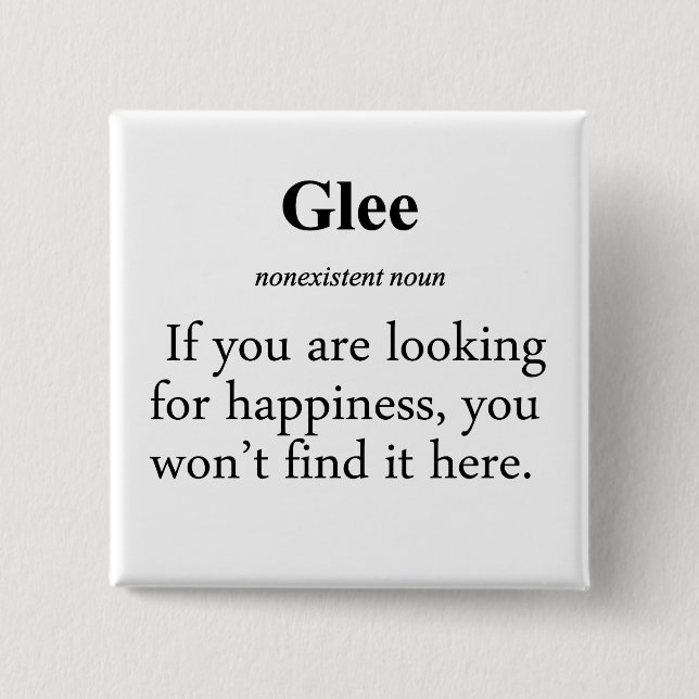 Glee Definition Pinback Button (Front)