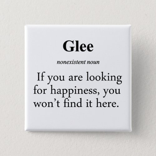Glee Definition Pinback Button