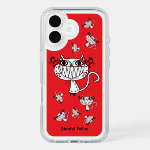 Gleeful Felines Red Speck Phone Case