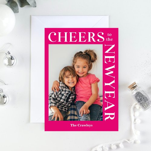 Gleeful Frame Editable Color Happy New Year Card