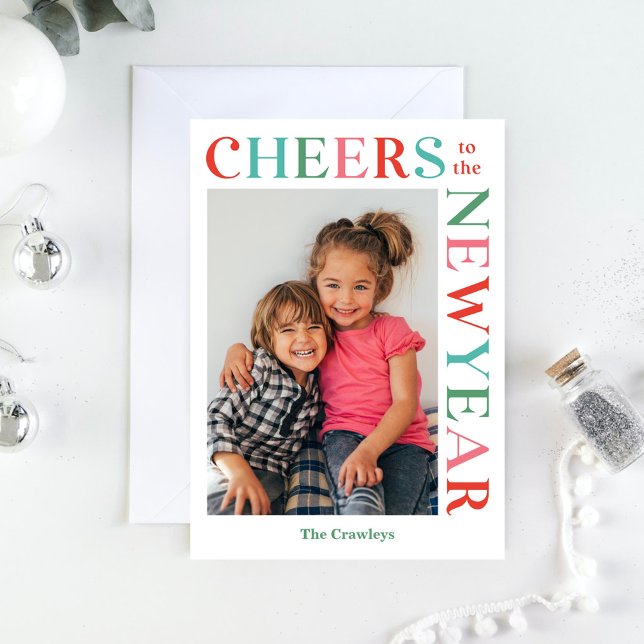 Gleeful Frame Editable Color Happy New Year Card (Creator Uploaded)