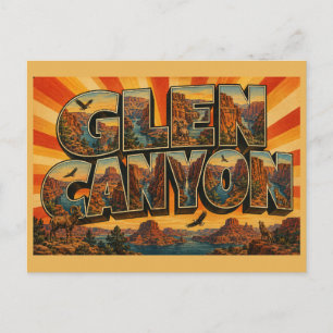 Glen Canyon Arizona Desert Canyon Water Art Postcard