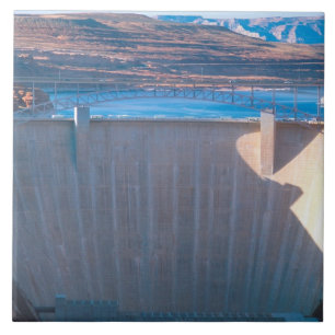Glen Canyon Dam on the Colorado River at Page, Ceramic Tile