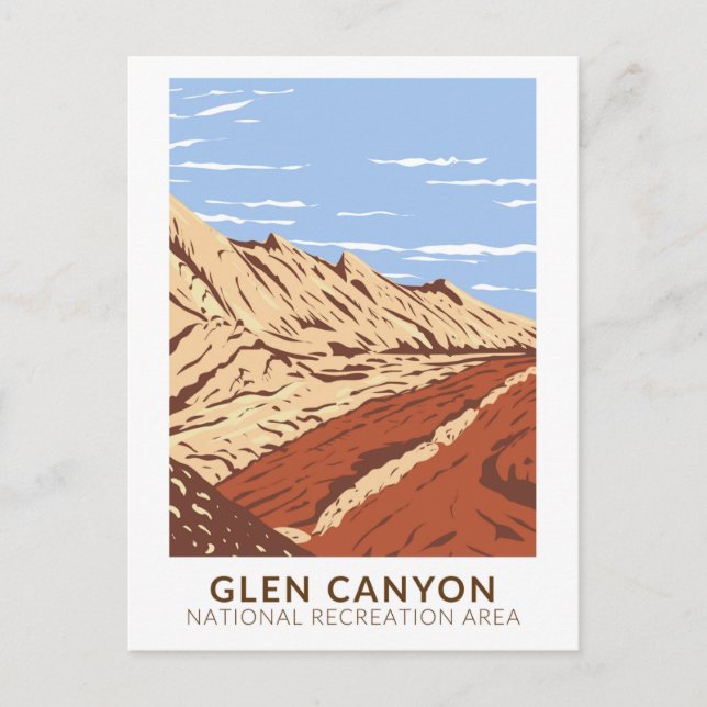 Glen Canyon Navajo Sandstone Vintage Postcard (Front)