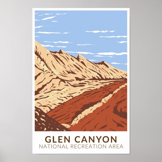 Glen Canyon Navajo Sandstone Vintage Poster (Front)