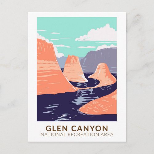 Glen Canyon Reflection Canyon Vintage Postcard