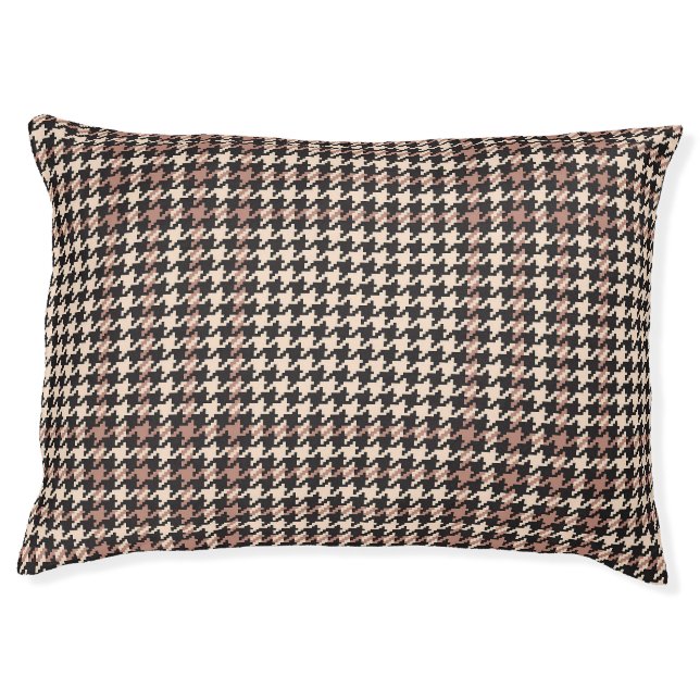 Glen Check Plaid Fashion Print Pet Bed (Front)