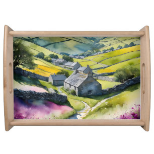 "Glen Garlands" Landscape Yorkshire Dales Scene Serving Tray