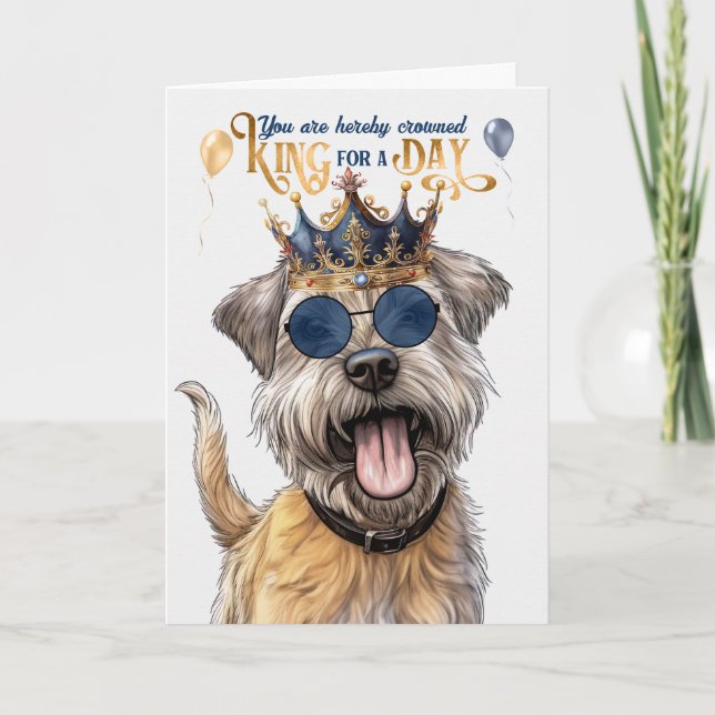 Glen of Imaal Terrier Dog King Funny Birthday Card (Front)