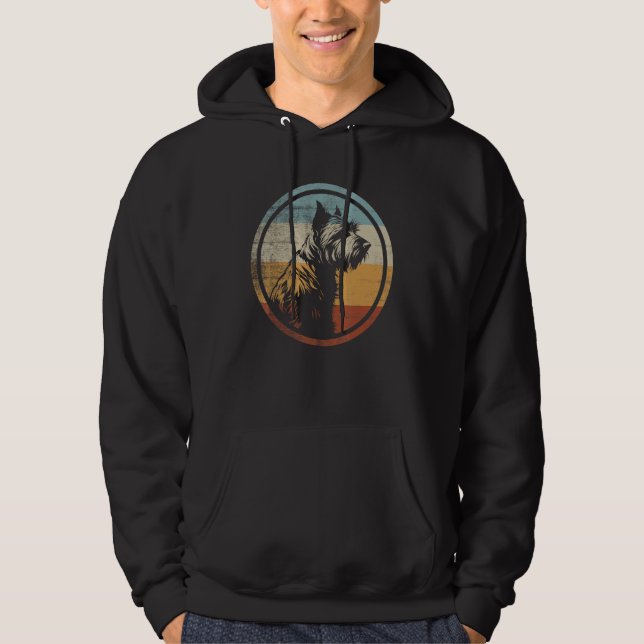 Glen Of Imaal Terrier Dog Retro Style Hoodie (Front)