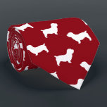 Glen of Imaal Terrier Dog Silhouettes Pattern Red Neck Tie<br><div class="desc">This original Glen of Imaal Terrier silhouettes pattern red neck tie makes a great gift for dog dads! Available in a variety of colors, this cool tie makes a statement for anyone who loves a Glen. An awesome gift for the guy who wears a tie for business, or for special...</div>