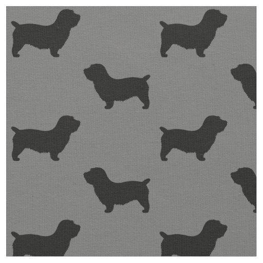 Glen of Imaal Terrier Dog Silhouettes Patterned Fabric