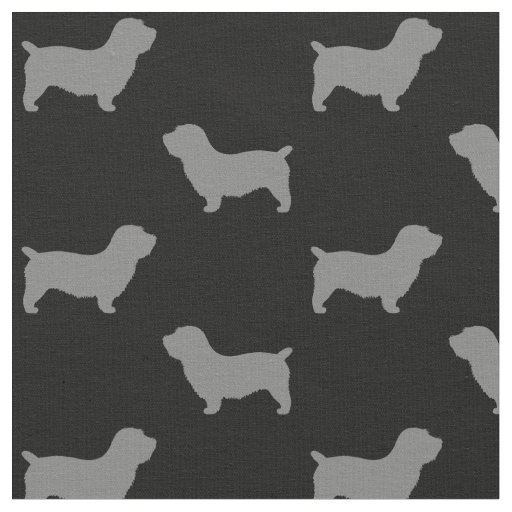 Glen of Imaal Terrier Dog Silhouettes Patterned Fabric