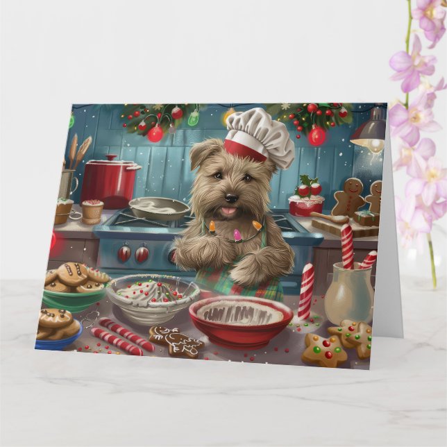 Glen of Imaal Terrier Holiday Baking: Festive Card (Orchid)