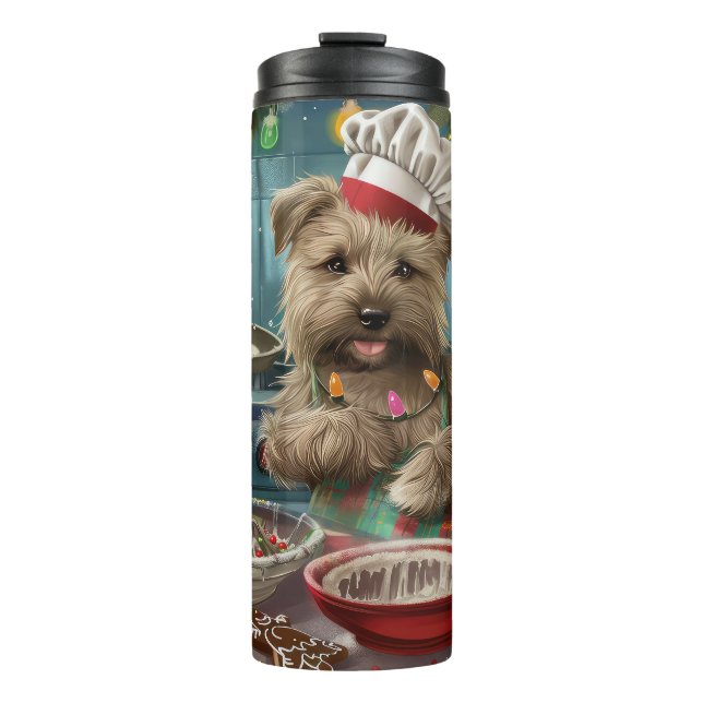 Glen of Imaal Terrier Holiday Baking: Festive Thermal Tumbler (Front)