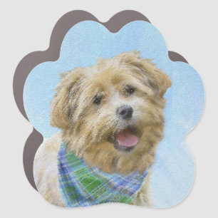 Glen of Imaal Terrier Painting - Original Dog Art Car Magnet