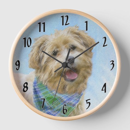Glen of Imaal Terrier Painting _ Original Dog Art Clock