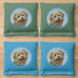 Glen of Imaal Terrier Painting - Original Dog Art Cornhole Bags