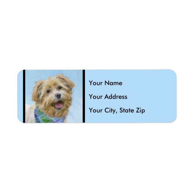 Glen of Imaal Terrier Painting - Original Dog Art Label (Front)