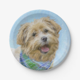 Glen of Imaal Terrier Painting - Original Dog Art Paper Plates