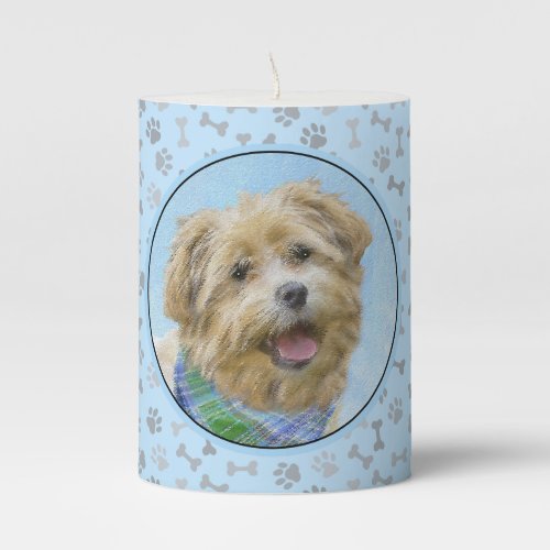 Glen of Imaal Terrier Painting _ Original Dog Art Pillar Candle