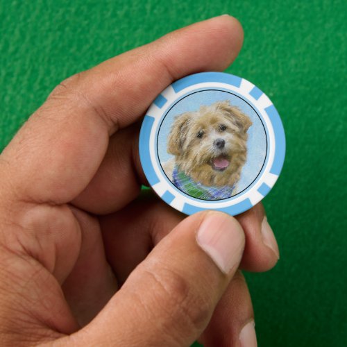 Glen of Imaal Terrier Painting _ Original Dog Art Poker Chips