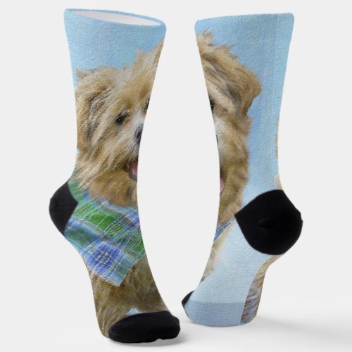 Glen of Imaal Terrier Painting _ Original Dog Art Socks