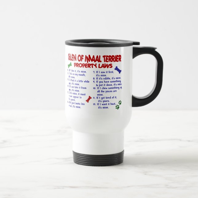 GLEN OF IMAAL TERRIER Property Laws Travel Mug (Right)