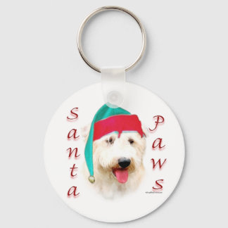 Glen of Imaal Terrier Santa Paws Keychain