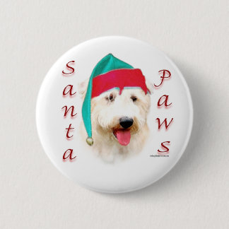 Glen of Imaal Terrier Santa Paws Pinback Button