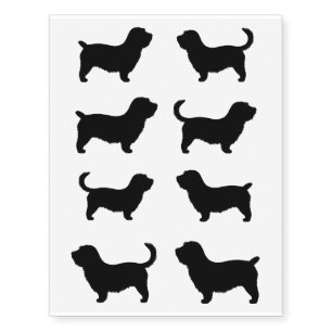 Glen of Imaal Terrier Silhouettes Temporary Tattoos