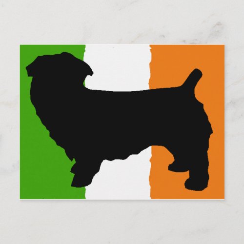 glen of imaal terrier silo ireland_flag postcard
