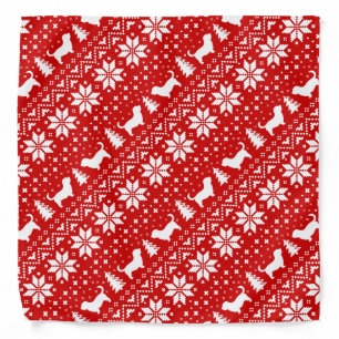 Glen of Imaal Terriers Christmas Pattern Red Bandana