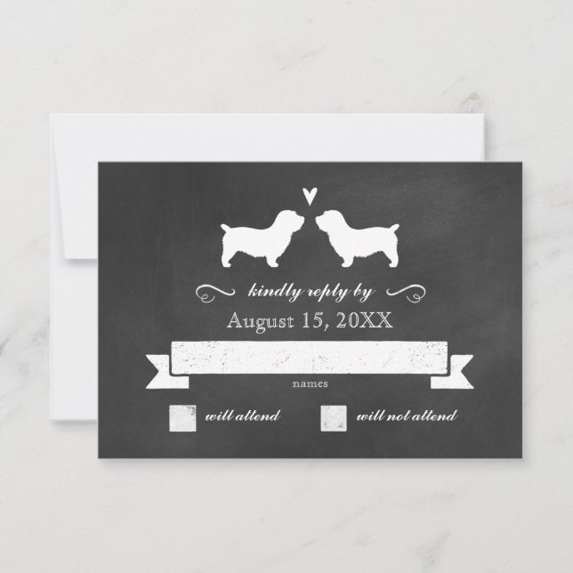 Glen of Imaal Terriers Wedding Reply RSVP Card (Front)
