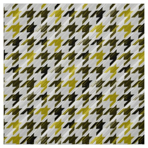 Glen Plaid. Black and mustard. Fabric