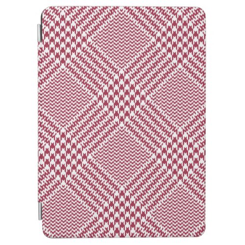 Glen plaid pattern bright in red and white Seamle iPad Air Cover