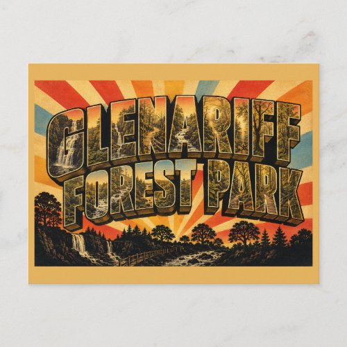Glenariff Forest Park Northern Ireland Vintage Postcard