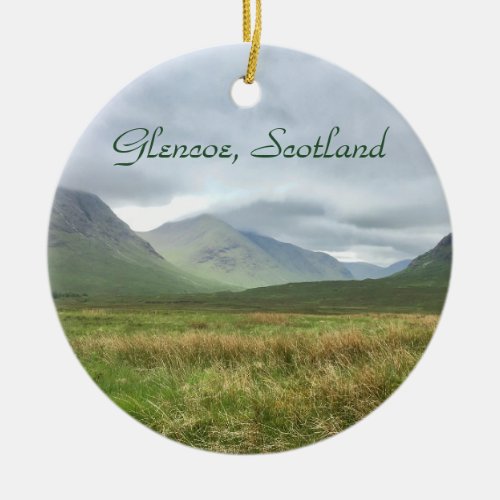 Glencoe Mountains Scotland Scottish Highlands Ceramic Ornament