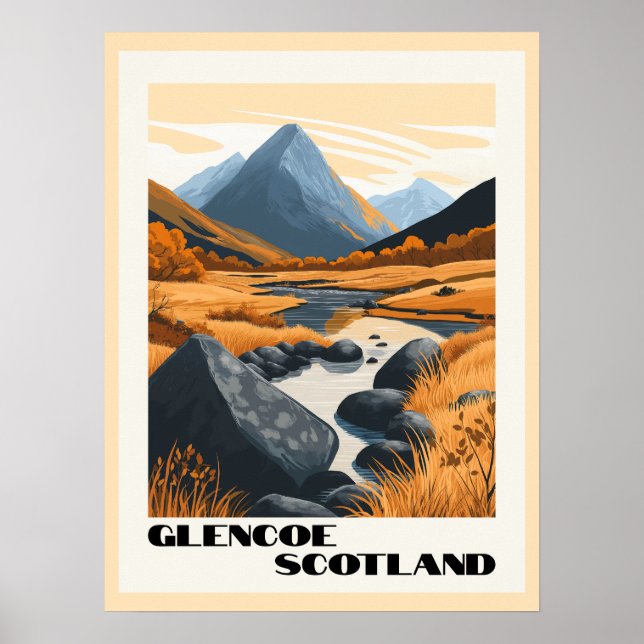 Glencoe, Scotland - Stunning Scottish Highlands Poster (Front)