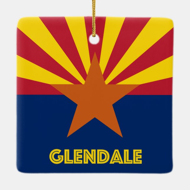 Glendale Arizona Ceramic Ornament (Back)