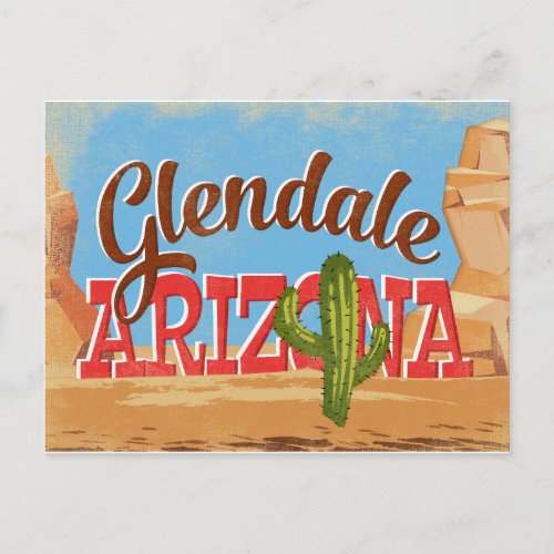 Glendale Arizona Vintage Travel Postcard