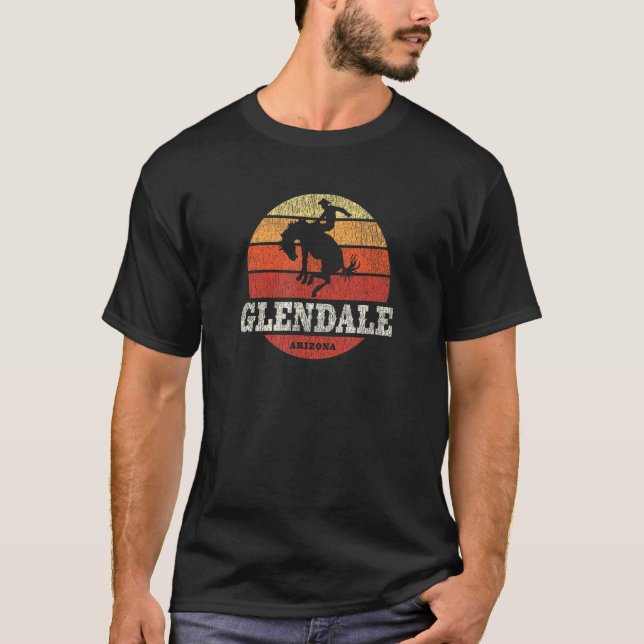 Glendale AZ Vintage Country Western Retro T-Shirt (Front)