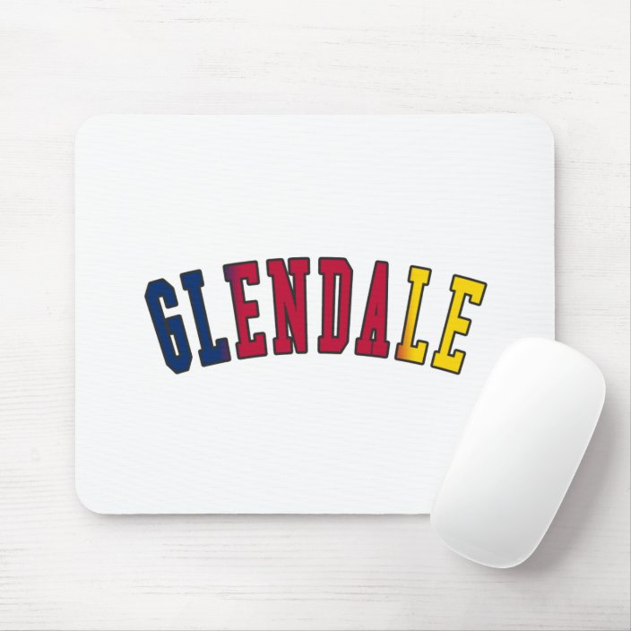 Glendale in Arizona State Flag Colors Mouse Pad