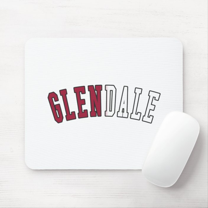 Glendale in California State Flag Colors Mousepad