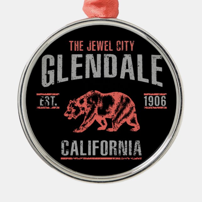 Glendale Metal Ornament (Front)