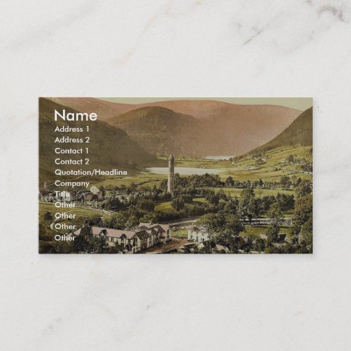 Customizable Glendalough. Co. Wicklow, Ireland classic Photochr Business Card Templates